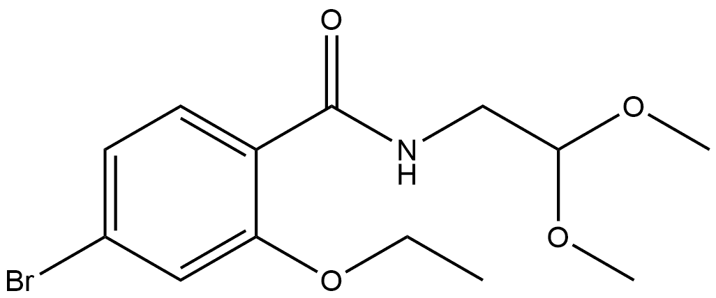 4-Bromo-N-(2,2-dimethoxyethyl)-2-ethoxybenzamide 结构式