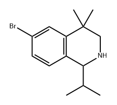 Isoquinoline, 6-bromo-1,2,3,4-tetrahydro-4,4-dimethyl-1-(1-methylethyl)- 结构式