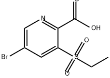 5-溴-3-(乙基磺酰基)吡啶甲酸 结构式