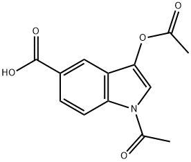 3-乙酰氧基-1-乙酰基吲哚-5-甲酸 结构式