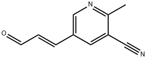 (E)-2-甲基-5-(3-氧丙-1-烯-1-基)烟腈 结构式