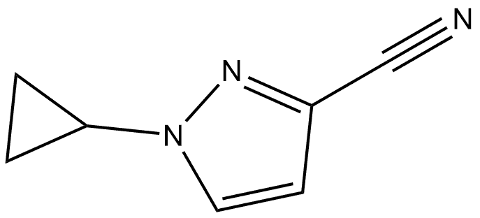 1-环丙基-1H-吡唑-3-碳腈 结构式