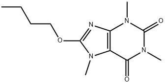 8-Butoxy-1,3,7-trimethyl-1H-purine-2,6(3H,7H)-dione 结构式