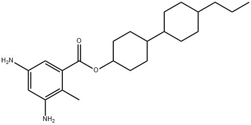 苯甲酸3,5-二氨基-2-甲基-4'-丙基[1,1'-双环己基]-4-基酯 结构式