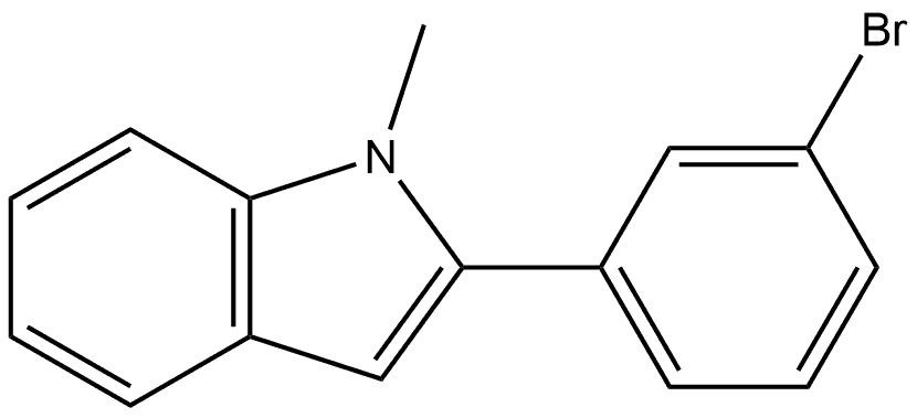 2-(3-溴苯基)-1-甲基吲哚 结构式