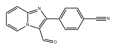 4-(3-甲酰氨基偶氮[1,2-A]吡啶-2-基)苄腈 结构式