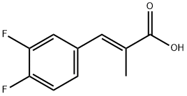 2-Propenoic acid, 3-(3,4-difluorophenyl)-2-methyl-, (2E)- 结构式