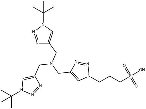 2-(4-((双(((1-叔丁基-1H-1,2,3-三唑-4-基)甲基)氨基)甲基)-1H-1,2,3-三唑-1-基)乙醇 结构式