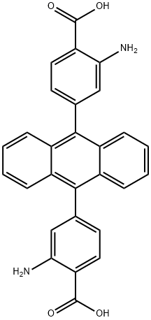 Benzoic acid, 4,4'-(9,10-anthracenediyl)bis[2-amino- 结构式