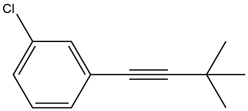 1-Chloro-3-(3,3-dimethyl-1-butyn-1-yl)benzene 结构式