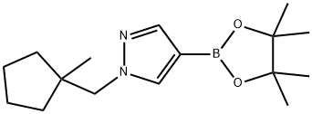 1-((1-甲基环戊基)甲基)-4-(4,4,5,5-四甲基-1,3,2-二氧杂硼烷-2-基)-1H-吡唑 结构式