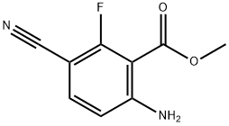 Benzoic acid, 6-amino-3-cyano-2-fluoro-, methyl ester 结构式