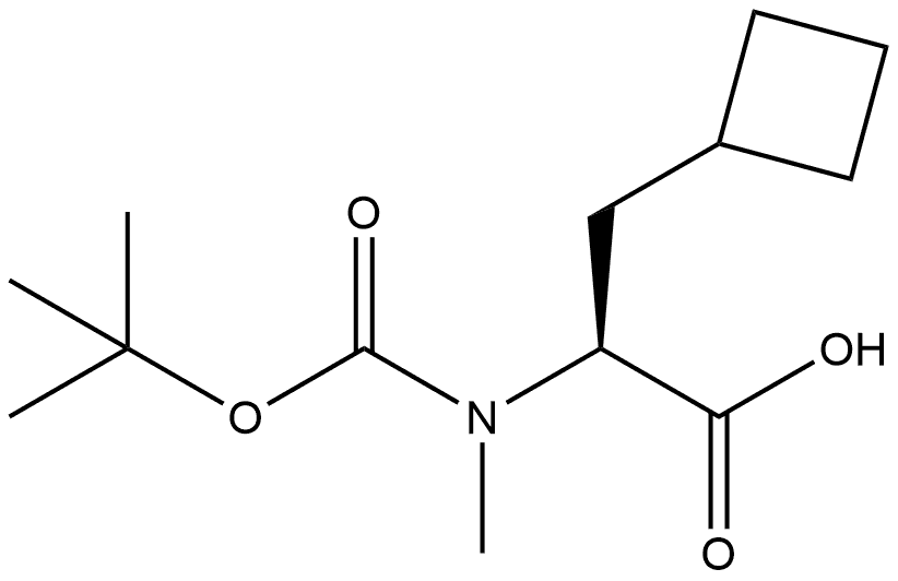 Cyclobutanepropanoic acid, α-[[(1,1-dimethylethoxy)carbonyl]methylamino]-, (αS)- 结构式