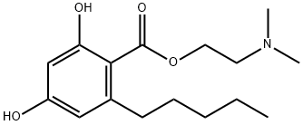 2-(二甲基氨基)乙基-2-戊基-4,6-二羟基苯甲酸酯 结构式