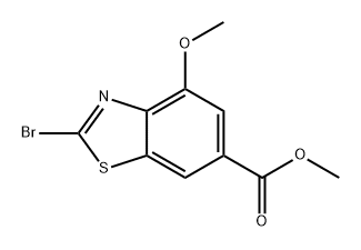 2-溴-4-甲氧基苯并[D]噻唑-6-羧酸甲酯 结构式