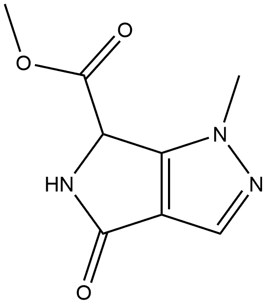 Methyl 1,4,5,6-tetrahydro-1-methyl-4-oxopyrrolo[3,4-c]pyrazole-6-carboxylate 结构式