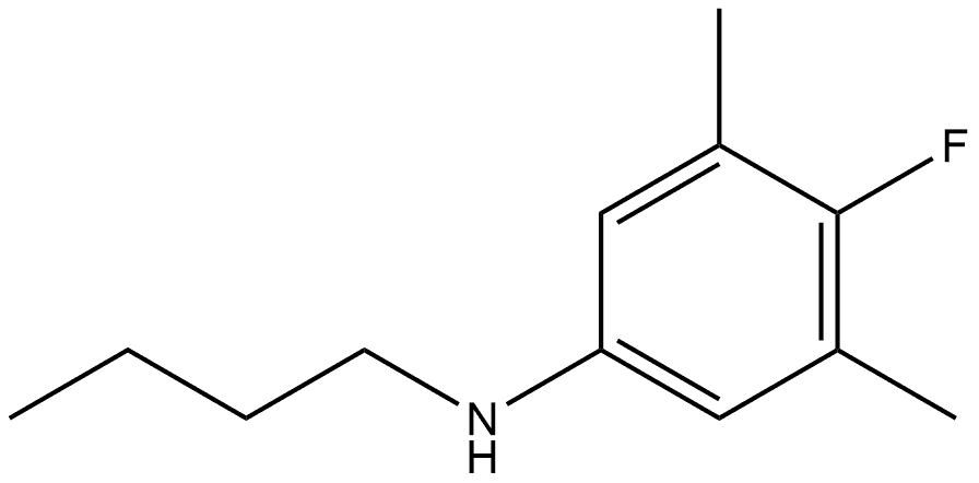 N-Butyl-4-fluoro-3,5-dimethylbenzenamine 结构式