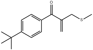 1-对叔丁苯基-2-甲基硫甲基丙-2-烯-1-酮 结构式