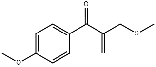1-对甲氧苯基-2-甲基硫甲基丙-2-烯-1-酮 结构式