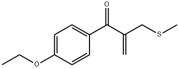 1-对乙氧苯基-2-甲基硫甲基丙-2-烯-1-酮 结构式