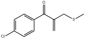 1-对氯苯基-2-甲基硫甲基丙-2-烯-1-酮 结构式
