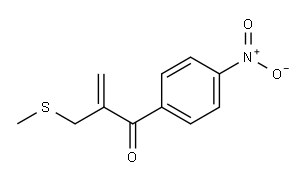 2-甲基硫甲基-1-对硝基苯基丙-2-烯-1-酮 结构式