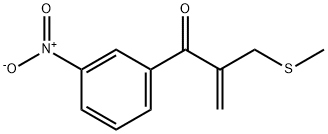 2-甲基硫甲基-1-间硝基苯基丙-2-烯-1-酮 结构式