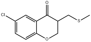 6-氯-3-甲基硫甲基苯并二氢吡喃-4-酮 结构式