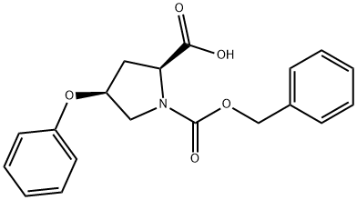 1,2-Pyrrolidinedicarboxylic acid, 4-phenoxy-, 1-(phenylmethyl) ester, (2S,4S)- 结构式