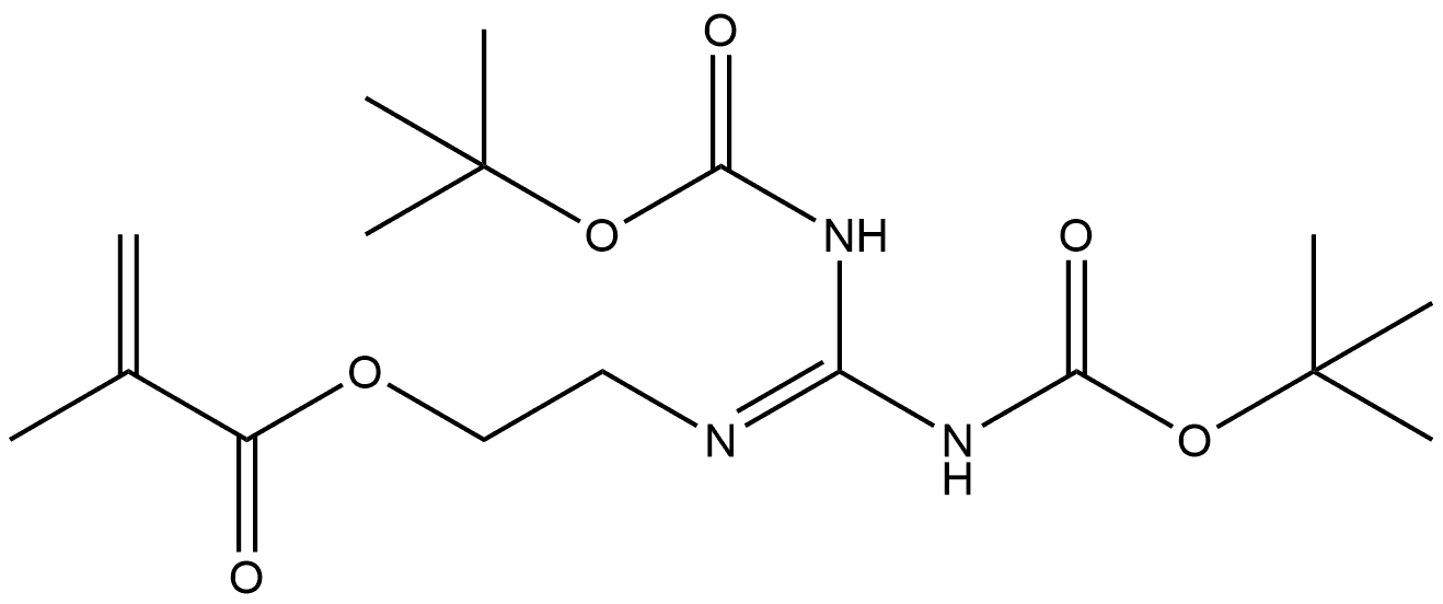 2-((2,2,10,10-四甲基-4,8-二氧代-3,9-二氧杂-5,7-二氮杂十一烷-6-亚基)氨基)乙基 甲基丙烯酸酯 结构式