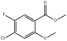 4-氯-5-氟-2-甲氧基苯甲酸甲酯 结构式
