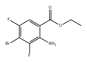 2-氨基-4-溴-3,5-二氟苯甲酸乙酯 结构式