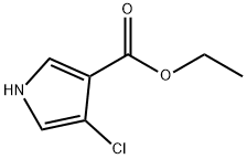 4-氯-1H-吡咯-3-羧酸乙酯 结构式