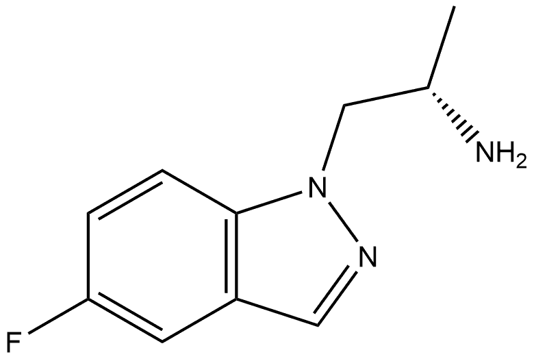 (S)-1-(5-Fluoro-1H-indazol-1-yl)propan-2-amine 结构式