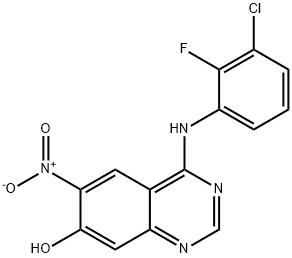 7-Quinazolinol, 4-[(3-chloro-2-fluorophenyl)amino]-6-nitro- 结构式