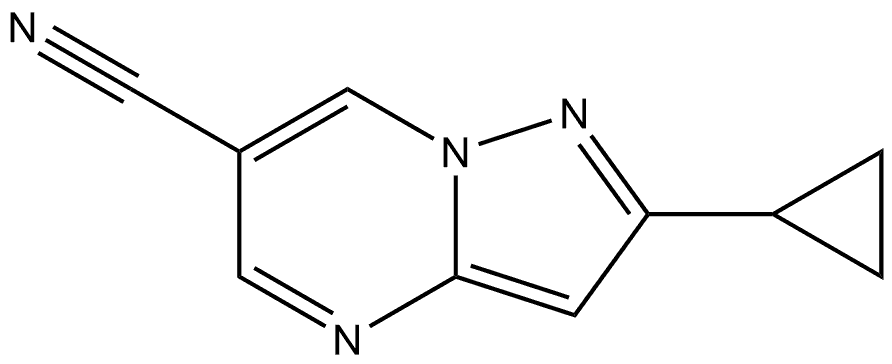2-cyclopropylpyrazolo[1,5-a]pyrimidine-6-carbonitrile 结构式