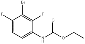 (3-溴-2,4-二氟苯基)氨基甲酸乙酯 结构式