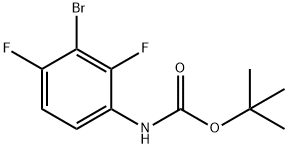 (3-溴-2,4-二氟苯基)氨基甲酸叔丁酯 结构式