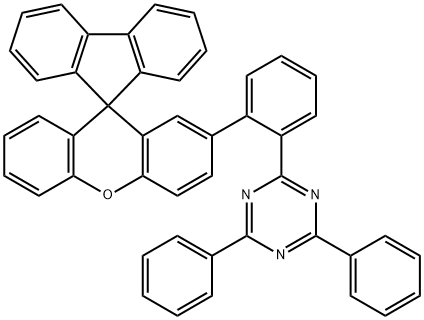 2,4-二苯基-6-[2-(螺[9H-芴-9,9'-[9H]呫吨]-2'-基)苯基]-1,3,5-三嗪 结构式