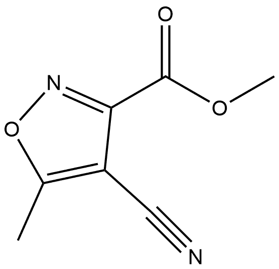 4-氰基-5-甲基异噁唑-3-羧酸甲酯 结构式