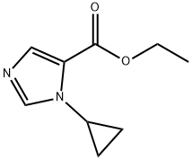 1H-Imidazole-5-carboxylic acid, 1-cyclopropyl-, ethyl ester 结构式