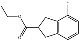 4-氟-2,3-二氢-1H-茚-2-羧酸乙酯 结构式