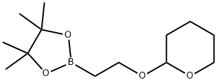 4,4,5,5-四甲基-2-(2-(四氢-2H-吡喃-2-基)氧基)乙基)-1,3,2-二氧杂硼烷 结构式