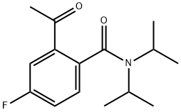 2-乙酰基-4-氟-N,N-二(1-甲基乙酯)苯甲酰胺 结构式