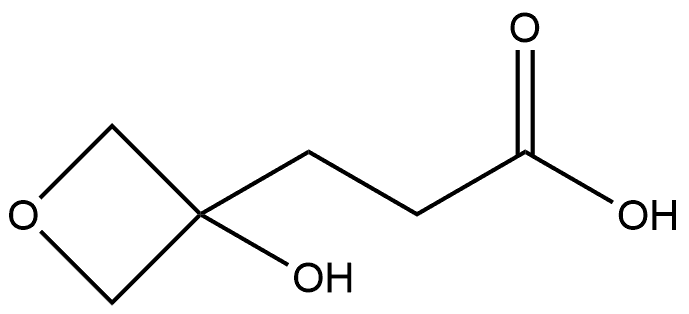 3-(3-羟基氧杂环丁烷-3-基)丙酸 结构式