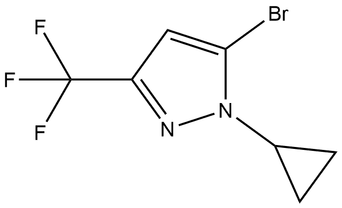 5-溴-1-环丙基-3-(三氟甲基)-1H-吡唑 结构式