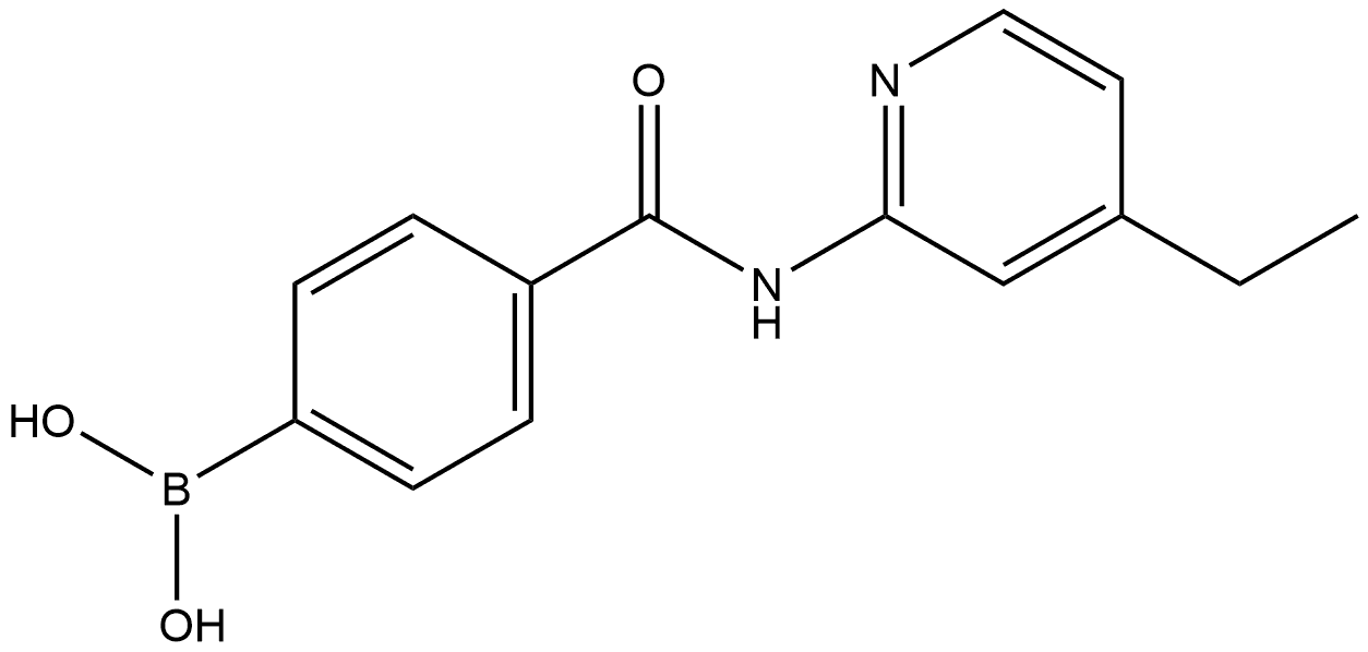 B-[4-[[(4-Ethyl-2-pyridinyl)amino]carbonyl]phenyl]boronic acid 结构式