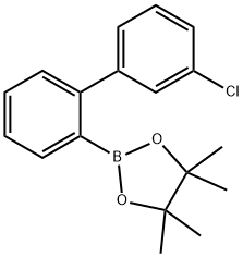 1,3,2-Dioxaborolane, 2-(3'-chloro[1,1'-biphenyl]-2-yl)-4,4,5,5-tetramethyl- 结构式