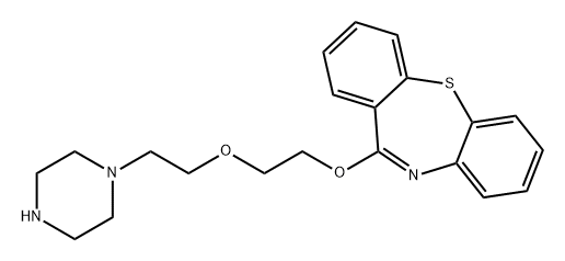 Dibenzo[b,f][1,4]thiazepine, 11-[2-[2-(1-piperazinyl)ethoxy]ethoxy]- 结构式