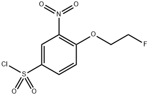 4-(2-Fluoro-ethoxy)-3-nitro-benzenesulfonyl chloride 结构式
